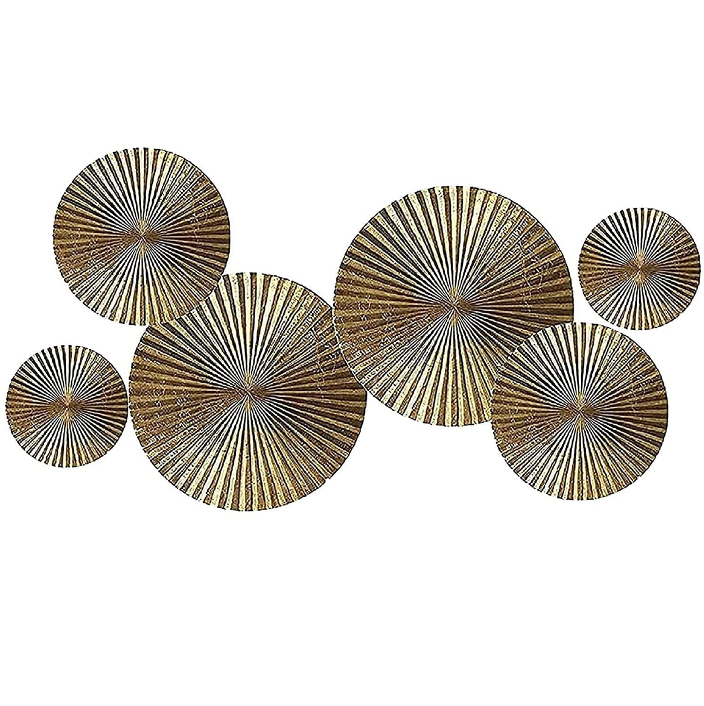 Metal Circles Wall Art (Gold Finish)