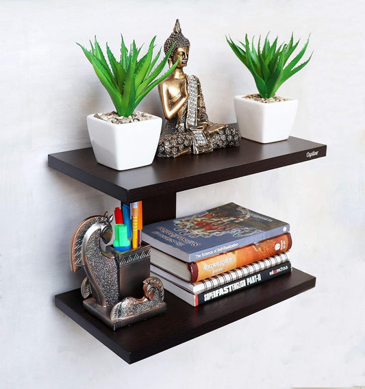 2-Tier Floating Set-Top Box Shelf